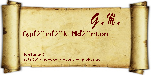 Györök Márton névjegykártya
