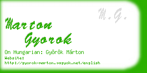 marton gyorok business card
